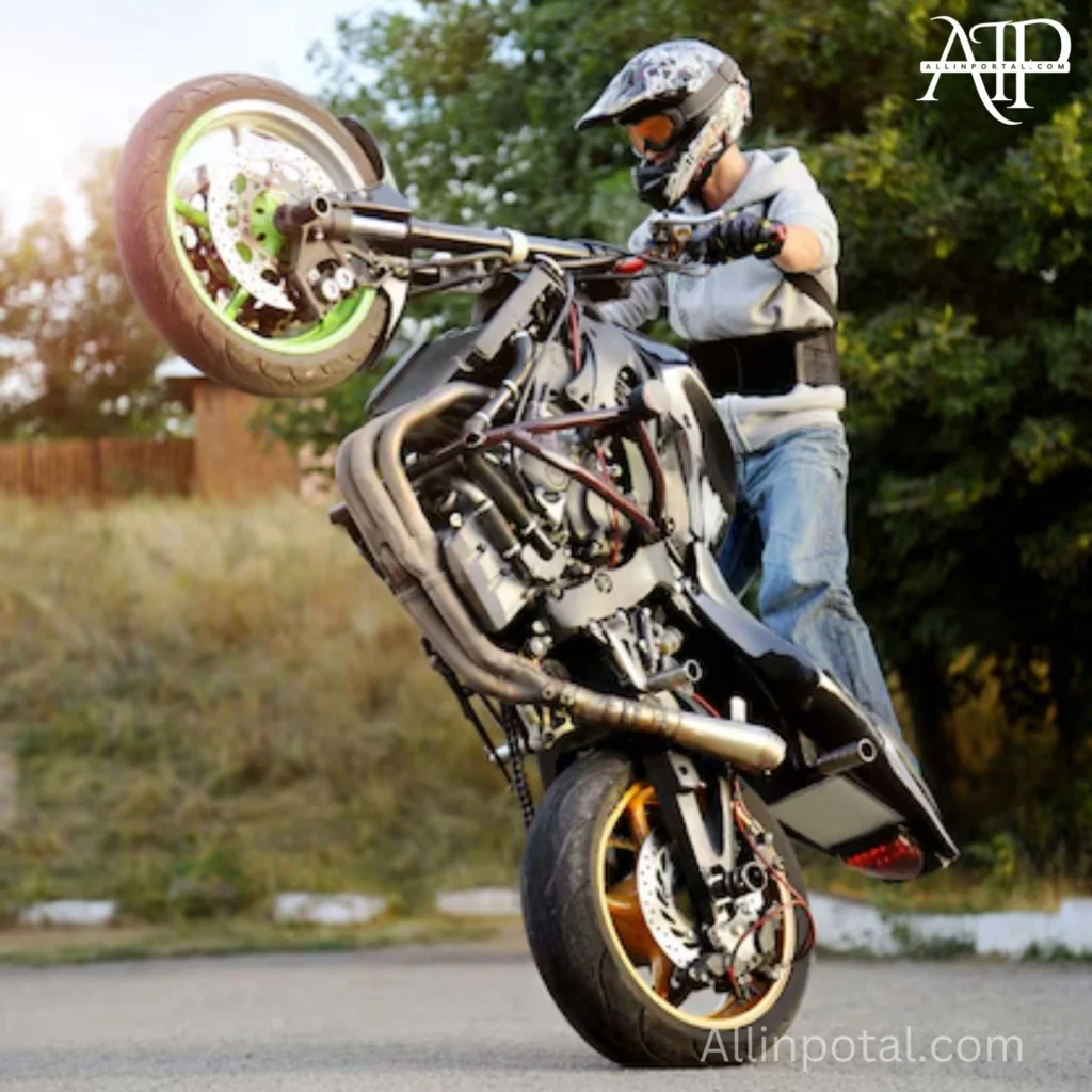 Exciting wheelies and burnouts.