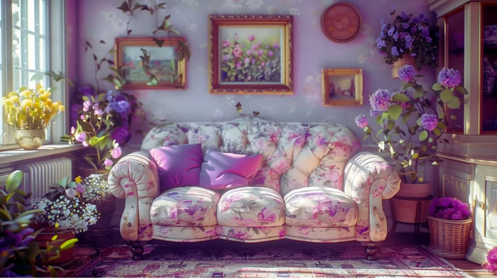 Luxury metallic dollhouse wallpaper.